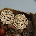 DomeStar 38PCS Christmas Pine Cone Set, Artificial Acorns Berry Craft and Natural Pinecones Ornament Pine Picks Fake Fruit Decor Fall Decorating Kit (Style-2)