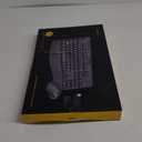 Wireless Keyboard and Mouse Combo, E-YOOSO 2.4GHz Full Sized Ergonomic Wireless Keyboard with Wrist Rest, 3 DPI Adjustable and 6 Buttons Cordless USB Mouse for Computer, Laptop, PC, Windows (Black)