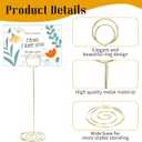 20 Pack 8.86 Inch Tall Table Number Holders Gold, Place Card Holder Gold Table Number Stands Wire Photo Holders Picture Name Menu Clips Memo Notes Cards Stand for Wedding Restaurants Birthday