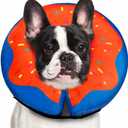 Gimars Inflatable Dog Cone Alternative Dog Donut Collar After Surgery, Soft Dog Neck Pillow Recovery Cone Collar, E Collar and Elizabethan Collar Alternative for Small and Medium Dogs - Orange M+