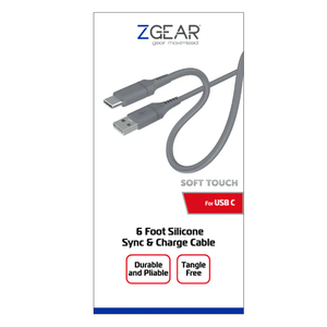 ZGear® 6 Foot Silicone Sync & Charge Cable For USB-C