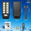 Deepn Solar Lights Outdoor, IP66 Waterproof Street Lights Outdoor, 6500K Dusk to Dawn Solar Security Flood Lights Motion Sensor with Remote Control for Yard, Entryway Garage, Porch 2 Pack