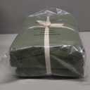 LBRO2M 100% Linen Sheet Set 16" Deep Pocket Queen Size,Bed Sheets 4 Piece Sets,Solid Color Natural Flax Bed Sheets Soft Breathable Bedding, All Season (Queen, Olive Green)