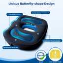 Sondor Travel Cushion,Air Seat Cushion,Evolution Cushion Portable & Lightweight Inflatable Seat Cushion - Ideal for Airplane Chairs, School Bleachers, Stadium Seats, and Wheelchairs
