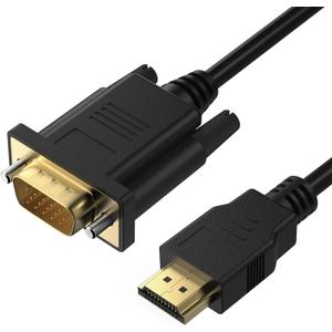 Meliya HDMI to VGA Cable 6ft, Anti-Interference Gold-Plated Plugs 1080P@60Hz Aluminum HDMI Source to VGA Display Adapter (Male to Male) Compatible for PC, Laptop, Xbox, PS5, Monitor More