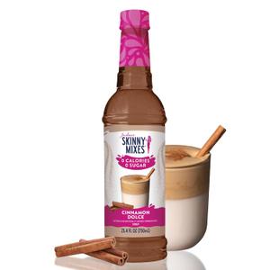 Jordan's Skinny Mixes Syrups Sugar Free Coffee Syrup, Cinnamon Dolce Flavor Drink Mix, Zero Calorie Flavoring for Chai Latte, Protein Shake, Food and More, Gluten Free, Keto Friendly, 25.4 Fl Oz, 1 Pack (EXP 12/03/27)