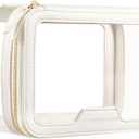 ROWNYEON Clear Makeup Case Toiletry Bag Multipurpose Travel Makeup Train Case Portable Cosmetic Organizer Transparent Storage Bag (White1)