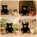 WEIGEDU Black Teddy Bear Stuffed Animals Plush Toys, Stuffed Black Bear, Teddy Bear Plush Toys for Boy Girl Kids Birthday