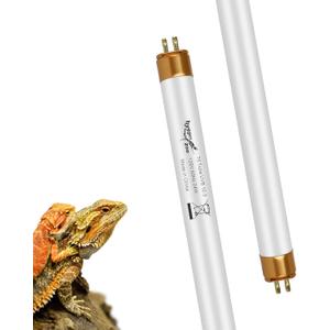 UVB Light for Reptiles Bearded Dragon, 2 Pack T5 UVB Reptile Light UVB Bulb 10.0 24W UVA UVB Reptile Light Bulb Terrarium Light Lamp Tube for Turtle Chameleon Leopard Gecko Snake Tank, 22 Inch