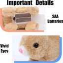 Bunny Stuffed Animal Plush, Interactive Electronic Pet Hopping Bunny Toy, Realistic Stuffed Bunny Rabbit for Kids (Brown & White)