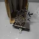 Sunepany Silver Snowflake Christmas Stocking Holders for Mantle Stocking Hangers Set of 2 Stocking Hooks Fireplace Mantel Decor