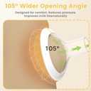 2 Pack 28mm Oval Flanges with Soft Flexible Rim and 105 Wide Angle, Breast Pump Shields Flanges for Medela Pump in Style, Symphony, Freestyle, Sonata, Maxflow and Lansinoh Signature Pro Breast Pumps