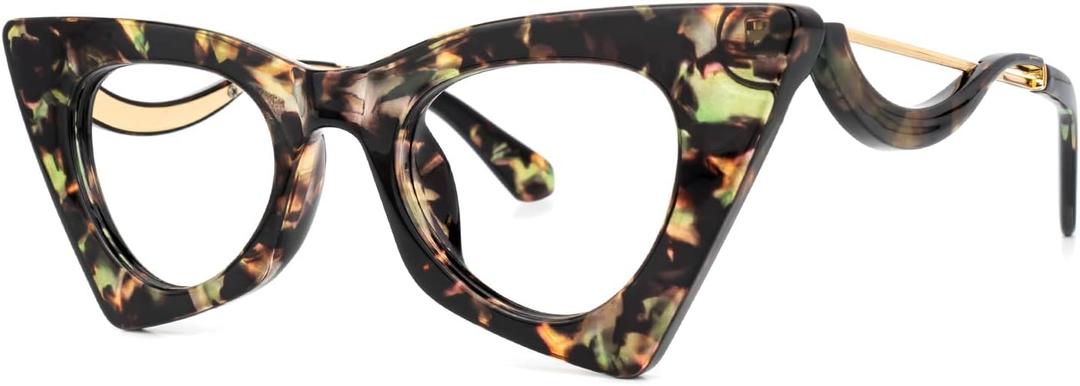 VOOGLAM Cat Eye Blue Light Blocking Glasses for Women Anti UV Eyestrain Eyewear with Stylish Frame Tiny