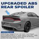 Fit for 2015-2024 Dodge Charger Rear Spoiler Redeye Style - SRT Hellcat ScatPack GT SXT SE R/T 4-Door OEM Trunk Lip Wing Gloss Black ABS
