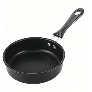 4.7inch Mini Non-Tick Egg Pan - 5-Layer Coating, Dishwasher Safe, Gas/Induction Compatible Small Frying Pan for Omelet, Pancake, Oven & Dishwasher Safe - Perfect for Camping & RV (Black)