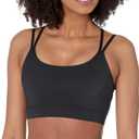 Amazon Essentials Women's Active Sculpt Light Support Strappy Back Sports Bra (Black), S