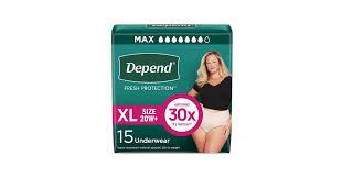 Depend Fresh Protection Adult Diapers, Incontinence & Postpartum Bladder Leak Underwear for Women, Disposable, Maximum, ExtraLarge, Blush, 15 Count, Packaging May Vary