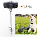 30ft Retractable Dog Tie Out Cable and Stake - No Tangle Leash for Between 10-90lbs - 360 Retractable Dog Lead Reel for Yard Camping Outdoor (Large)