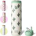 BOTTLE BOTTLE Insulated Water Bottle 24oz with Straw Lid and Handle for Sports Travel Gym Stainless Steel Water Bottles Double-Wall Vacuum Metal Leak Proof BPA-Free