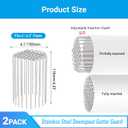 2 Pcs Stainless Steel Downspout Gutter Guard (Fits 4"-4.3" Pipes), Expandable Wire Strainer Leaf Filter & Roof Drain Cover - Heavy Duty Metal Screen Solution for Debris & Rodents
