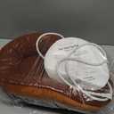 Heated Cat Beds for Indoor Cats Warming Cat Beds Super Soft Machine Washable Thermo Kitty Electric Heating Bed 19 Inches Round (Brown)