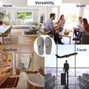 12 Pairs Disposable House Slippers for Guests, Washable Reusable Soft Polar Fleece Spa Slippers, Non-slip Indoor Slippers for Hotel Travel (Gray)