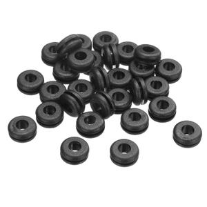 Uxcell 30Pcs Rubber Grommets 1/4 ID, 3/8 Drill Hole, Firewall Grommet Automotive Rubber Hole Eyelet Ring Gasket for Wire Cable Hose Protection, Metal Electric Box, (6x10mm, Black)