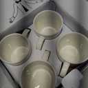 Sweese 3.5oz Porcelain Espresso Cups Set of 4, Mini Coffee Mugs Demitasse Cups - White, 3.5 Fluid Ounces