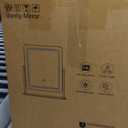 FENNIO Vanity Mirror with Lights - 15"x12.6" LED Lighted Makeup Mirror, Large Makeup Mirror with Lights, Touch Screen with 3-Color Lighting, Dimmable, for Vanity Desk Tabletop, Bedroom (White)