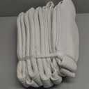 8 Pack Small Woven Basket Empty Decorative Gift Chest Box, Cute Baby Gift Basket for Nursery, Cotton Rope Room Shelf Storage Basket with Handles, White