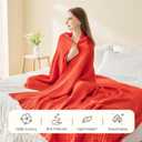 EMME Cotton Throw Blanket - 100% Muslin Soft, Breathable Gauze - All Season, Lightweight - Pre-Washed - Orange Rust, 50"x70"
