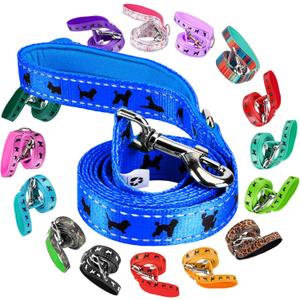 EcoBark Dog Leash - Soft & Reflective Comfort Training Leashes with Padded Handle - Strong Durable Heavy Duty - Training and Pulling for Small, Medium or Large Dogs (Royal Blue) (5 ft x 1 in - Standard Width)