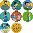 6 x Golf Ball Marker, Funny Golf Hat Clip with Enamel Magnetic Ball Marker, Happy Gilmore Golf Accessories for Men and Women Golfers