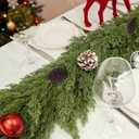 6FT Artificial Cedar Christmas Garland for Mantle Christmas Decorations Real Touch Realistic Greenery Faux Pine Garlands for Xmas Home Decoration Fake Winter Indoor Outdoor Garland Door Decor