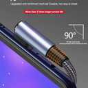 2 x 26FT 60W USB C to USB C Right Angle Fast Charging Cable,Long Cord Nylon Braided, Type C Charger Cord for,Apple-iphone 15,Sam-sung GalaxyS24 S23 S22 A15,iPad Pro/Air,Pixel 5/4 XL,One-Plus 8T,PS5 (Grey)