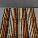 Yangest Orange Striped Throw Pillow Cover Multicolor Velvet Cushion Cover Modern Bohemian Pillowcase for Sofa Couch Bedroom Living Room Home Christmas Decoration,16x16 Inch