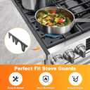 Stainless Steel Stove Gap Covers (2 Pack),Stove Gap Filler for Kitchen, Adjustable 13.8" to 27.5",Stove Gap Guards,Range Trim Kit,Heat Resistant and Easy Clean (Black)