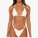 Sexy Bikinis for Women 2 Piece Bikini Spaghetti Strap Swimsuits Solid Color Bathing Swimwear Triangle Bathing Suit, Size Medium