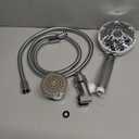6-Setting Shower Head with Handheld, JDO High Pressure Hand held Shower Head, 4.7 Inch Chrome Detachable Showerhead Set with 59 Inch Stainless Steel Hose and Adjustable Showerhead Holder