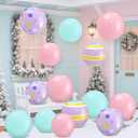 Jetec 12 Pcs 24 Inch 16 Inch Pastel Inflatable Christmas Balls Large PVC Macaroon Color Inflatable Ornaments Blow up Candy Ball Decorations for Xmas Tree Holiday Yard Lawn Porch Outdoor