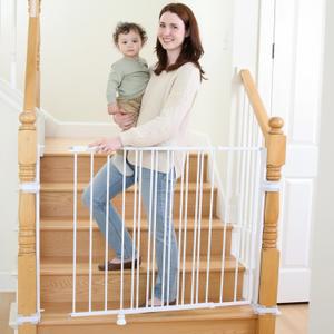 Regalo Safety 35" Extra Tall Baby Gate for Top of Stairs & Dooways
Fits Openings 34"-55" Wide, Hardware Mounted, For Babies, Toddlers & Pets, White, Tested & Trusted for 30 Years