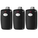 Kingdder 3 Pieces Garage Door Remote Compatible for Multicode 300mhz 10 Dip Switch 3089 3060 3070 Gate Opener Remote Multicode Gate Opener with Keychain (Black)