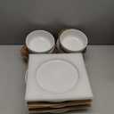 Amazon.com | Famiware Milkyway Plates and Bowls Set, 18 Pieces Dinnerware Sets, Dishes Set for 6, White: Dinnerware Sets