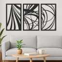 Murallz Metal Wall Art Set of 3 - Modern Design Frames for Home and Office Décor - Perfect for Living Room, Bedroom, Kitchen, Bathroom, and More - Includes Color Box Packaging - Ready to Hang Decorative Wall Accents for Apartments, Hotels