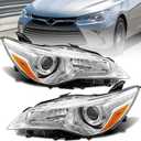 Wildwolf Headlight Assembly for 2015-2017 Toyota Camry LE SE XLE - OEM Replacement TO2502224 TO2503224 - Driver & Passenger Side Pair