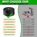 Electric Whiskey Smoker Kit with 6 Wood Chips, Smoker for Old Fashioned Cocktails Built in Electric Lighter, No Butane Needed, Cocktail Smoker Kit Gifts for Cocktail Lovers Friends Birthday