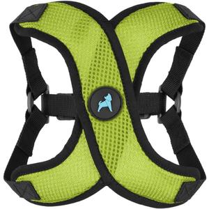 Gooby Comfort X Step in Lite Dog Harness - Choke Free, Escape Free with Light Breathable Mesh - Step in Dog Harness for Small Dogs Only - Quick Release Buckle, Metal D-Rings - Green, X-Large
