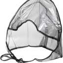 La Mart Women's Rain Bonnet With Full Cut Visor & Netting O/S Black