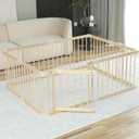Baby Playpen Play Fence Gate Play Pen Wood Large,Playpens for Babies and Toddlers Kids Indoor,Baby Play Yards Gym | 120 x 160 x 61cm
