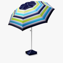 8FT Large Beach Umbrella with Level 7 Wind Resistance, Sand Anchor, Portable Outdoor Umbrella with UPF50+ UV Protection, Tilt Sun Shelter for Beach, Patio, Yard, Green